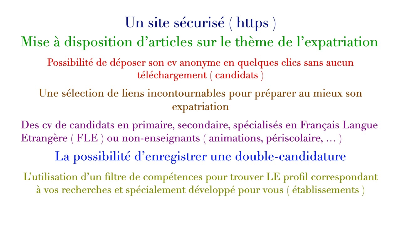Les fonctionnalités proposées par la plateforme